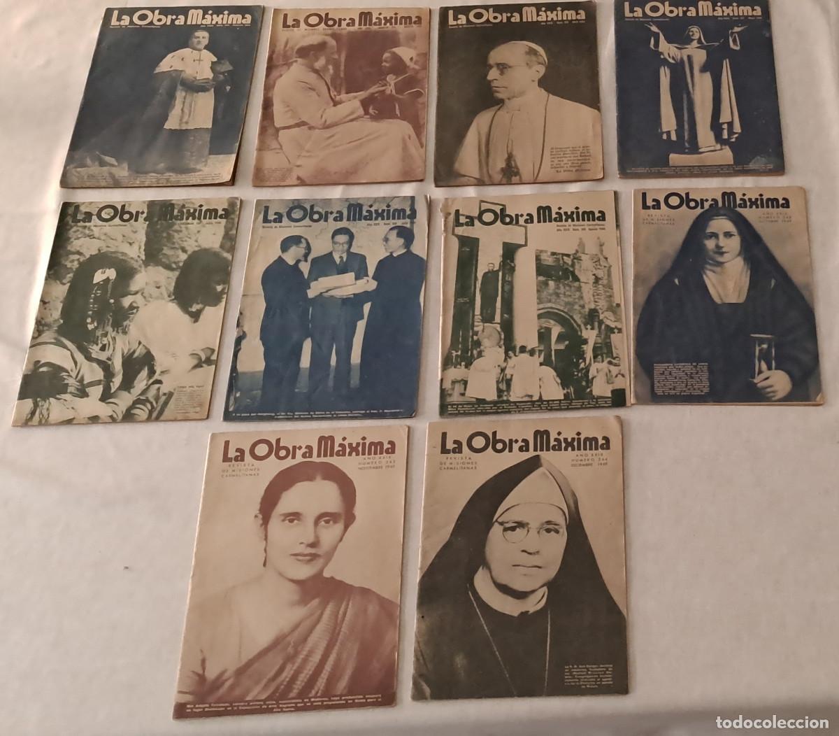 Coleccionismo de revistas y peri&oacute;dicos: SAN SEBASTI&Aacute;N - LA OBRA M&Aacute;XIMA - LOTE DE 40 REVISTAS - A&Ntilde;O 1946 / 1947 / 1948 y 1949