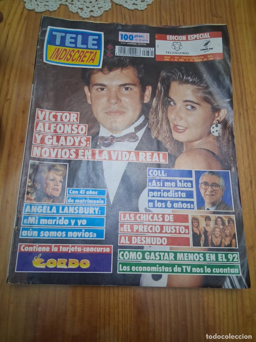 Coleccionismo de revistas y peri&oacute;dicos: Revista Tele indiscreta 361 Angela Lansbury Jaime Araque Joanna Johnson V&iacute;ctor Camara