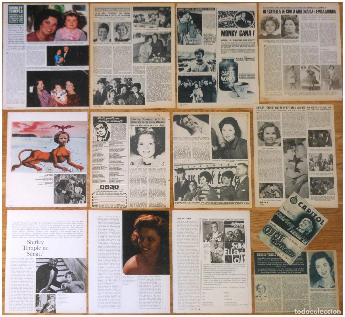 Coleccionismo de revistas y peri&oacute;dicos: SHIRLEY TEMPLE lote de prensa european clippings 1930s/1980s vintage magazine articles photos