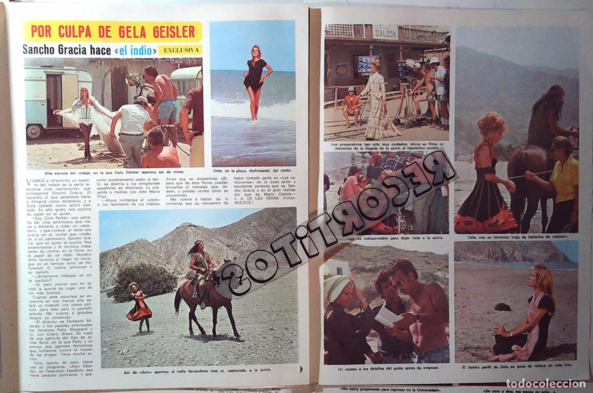 Coleccionismo de revistas y peri&oacute;dicos: gela geisler y sancho gracia rodaje en almeria