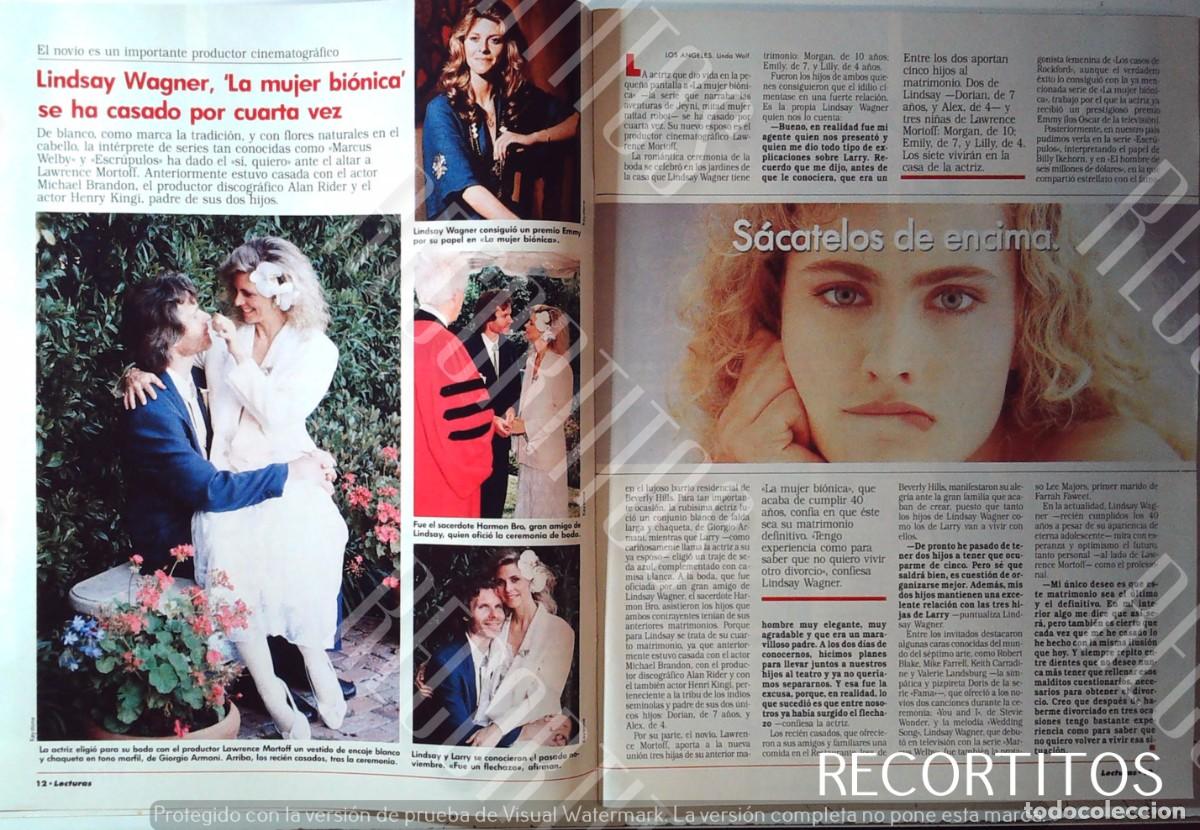 Coleccionismo de revistas y peri&oacute;dicos: lindsay wagner la mujer bionica la boda