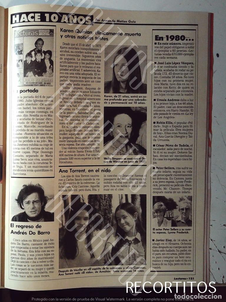 Coleccionismo de revistas y peri&oacute;dicos: ana torrent wallis simpson duquesa de windsor ANDRES DO BARRO JULIOI IGLESIAS PETER SELLERS ARCHENA
