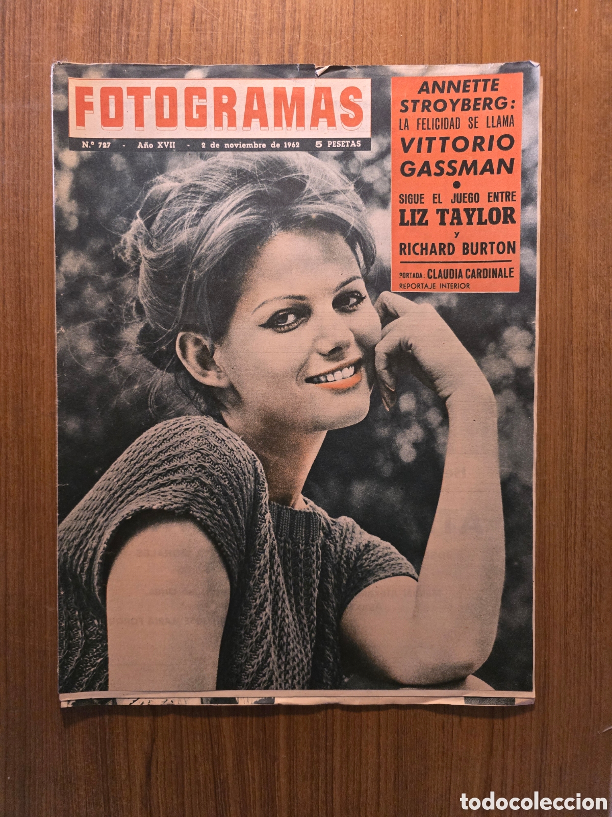 Collezionismo di Riviste e Giornali: FOTOGRAMAS,REVISTA CINEMATOGR&Aacute;FIA,NUMERO 727,A&Ntilde;O 1962