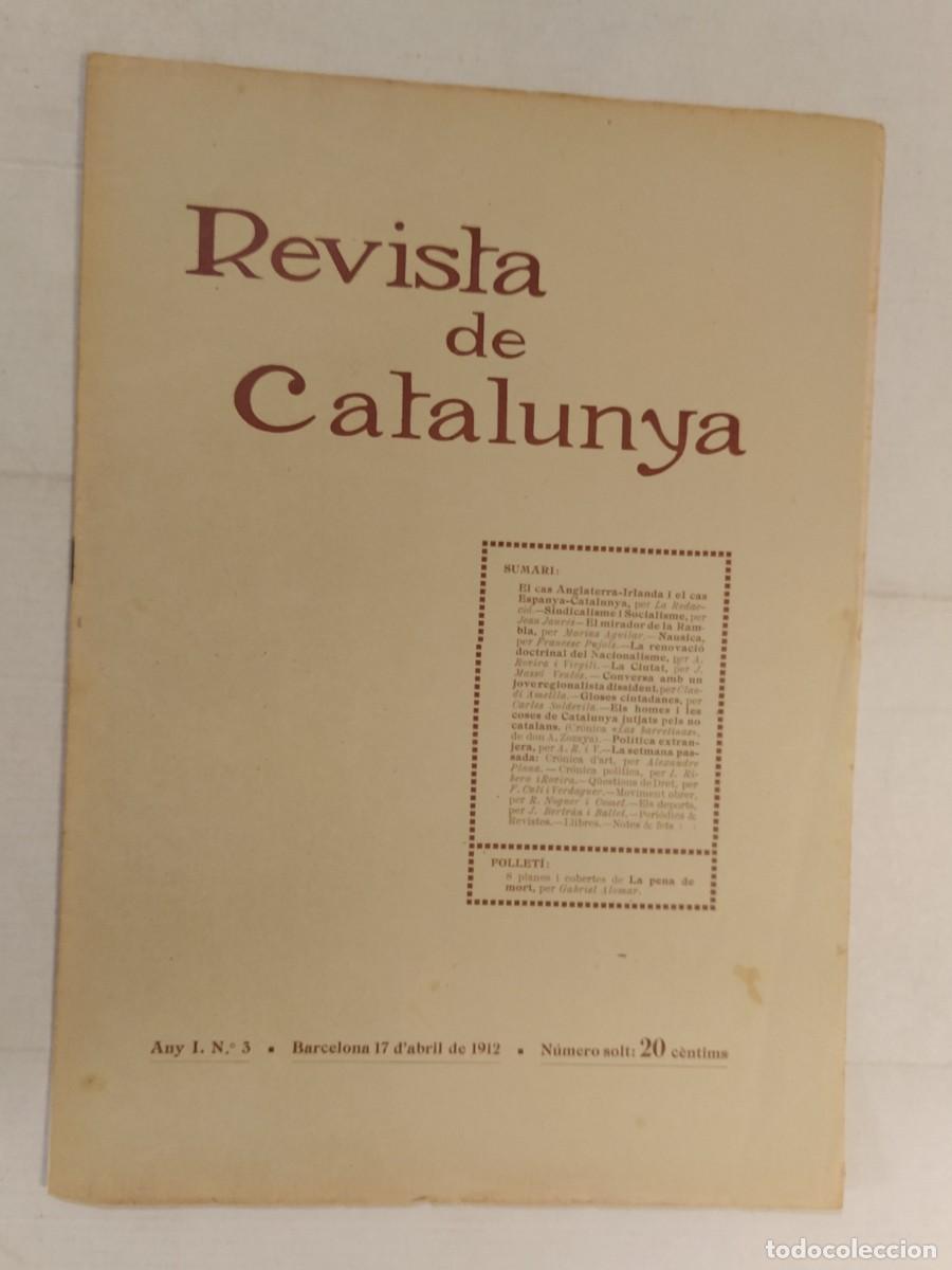 Coleccionismo de revistas y peri&oacute;dicos: REVISTA DE CATALUNYA - NUMERO 3 ANY 1912 - REVISTA ANTIGA CATALANA - VEURE FOTOS