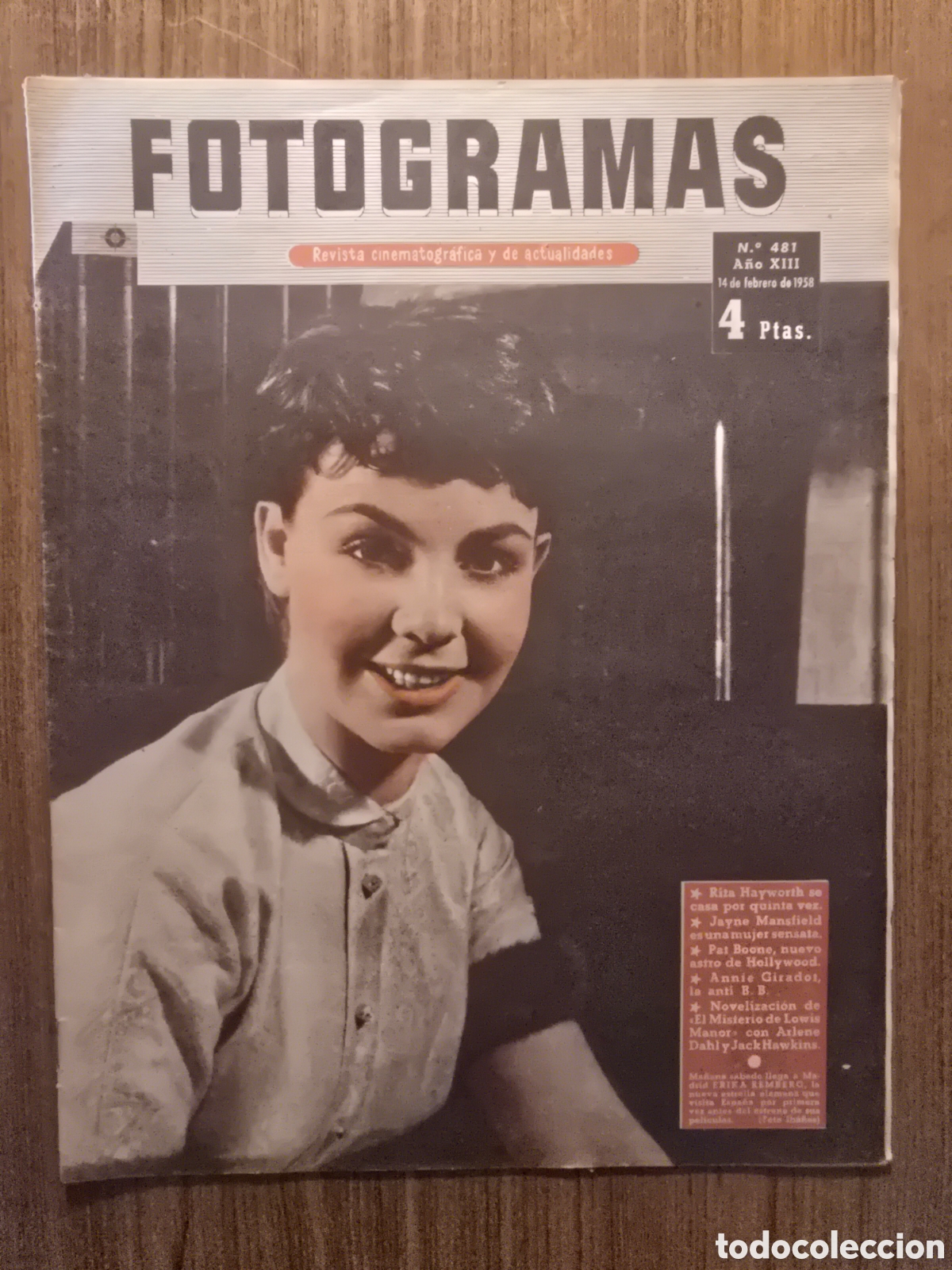 Collection Magazines and Newspapers: FOTOGRAMAS,REVISTA CINEMATOGR&Aacute;FIA,NUMERO 481,A&Ntilde;O 1958