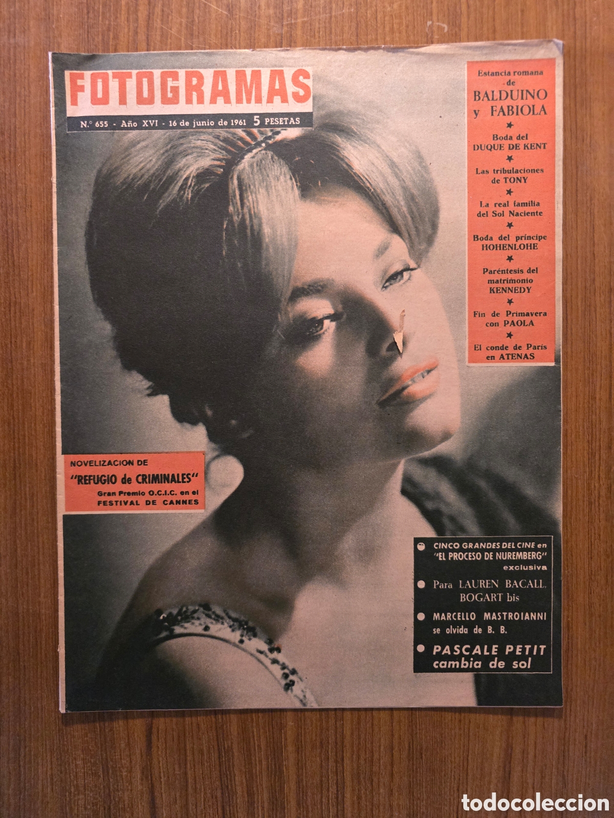 Collection Magazines and Newspapers: FOTOGRAMAS,REVISTA CINEMATOGR&Aacute;FIA,NUMERO 655,A&Ntilde;O 1961