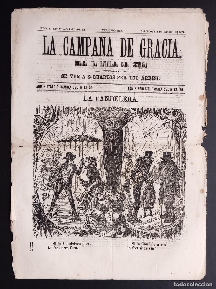 Collection Magazines and Newspapers: LA CAMPANA DE GRACIA - &Eacute;POCA 3 ANY VII, BATALLADA 308 - 2 DE FEBRER DE 1876