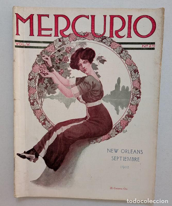 Colecionismo de Revistas e Jornais: Mercurio. Revista mensual ilustrada. Nueva Orleans, septiembre de 1913. Vol. V, n&ordm; 25