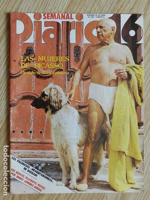 Coleccionismo de revistas y peri&oacute;dicos: Semanal Diario 16 n&ordm; 6 a&ntilde;o 1981 Mujeres de Pablo Picasso Art&iacute;culo de Alaska OLVIDO GARA