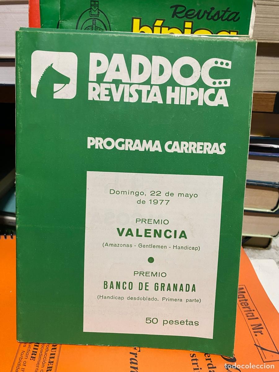 Coleccionismo de revistas y peri&oacute;dicos: PADDOC, REVISTA HIPICA, PROGRAMA CARRERAS, 22 DE MAYO 1977