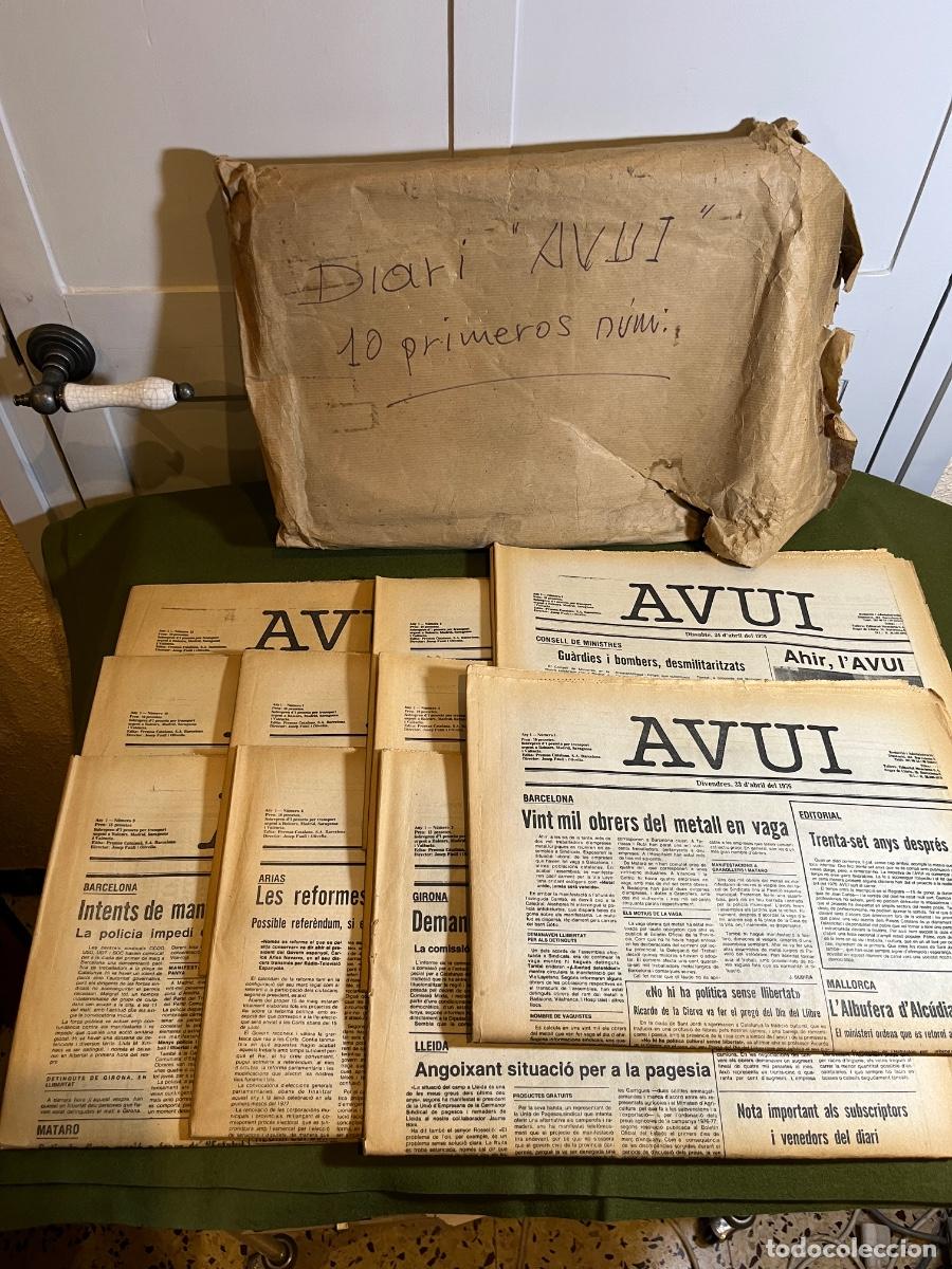 Collection Magazines and Newspapers: Colecci&oacute;n completa primeros 10 n&uacute;meros del diario AVUI abril 1976 edici&oacute;n original hist&oacute;rica prensa