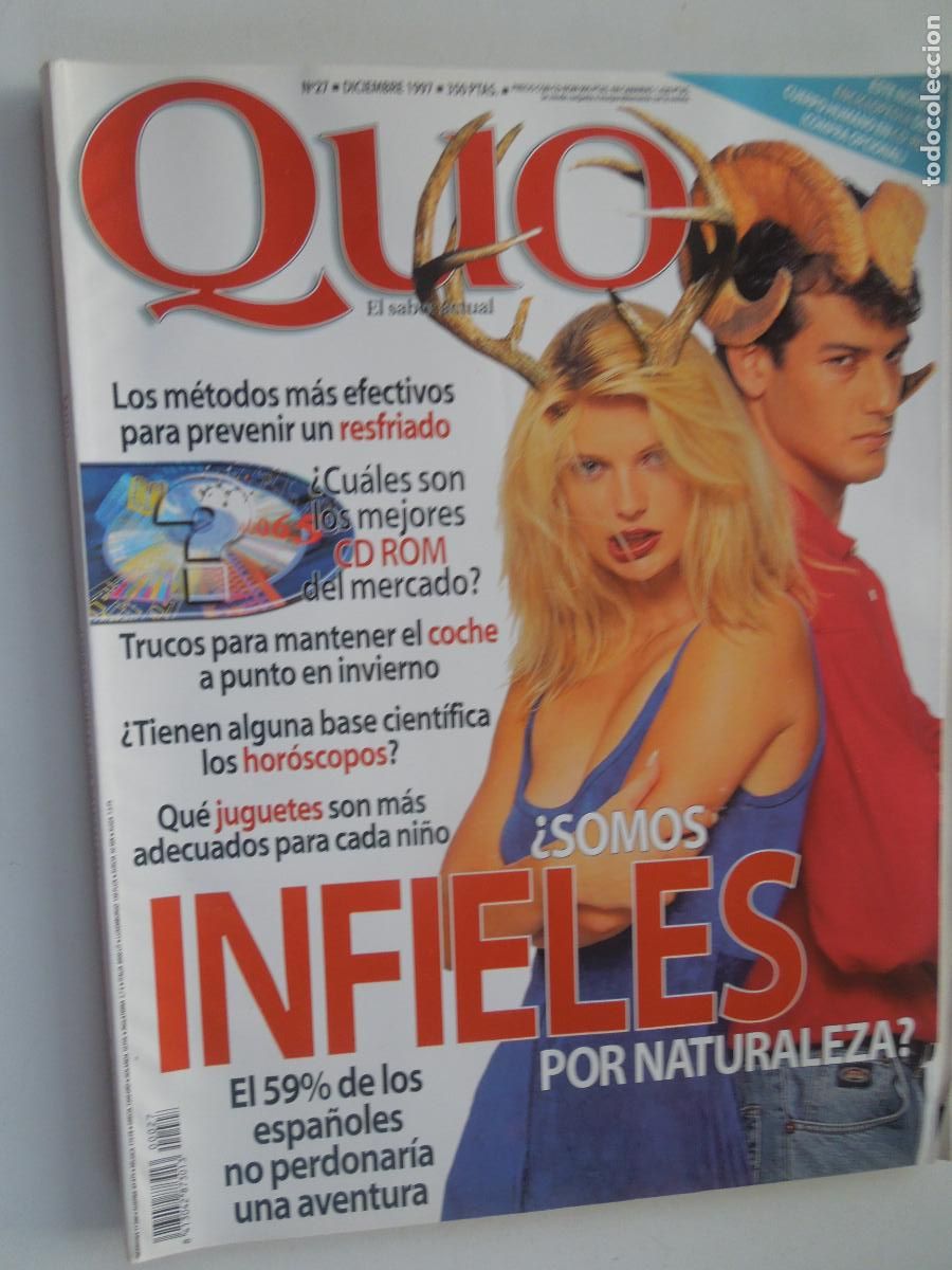 Coleccionismo de revistas y peri&oacute;dicos: QUO REVISTA EL SABER ACTUAL N&ordm; 27 - DICIEMBRE 1997- &iquest;SOMO INFIELES POR NATURALEZA?