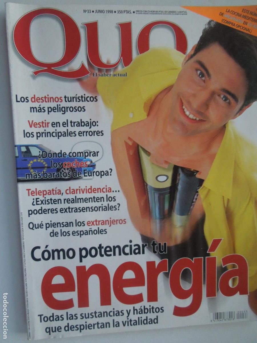 Coleccionismo de revistas y peri&oacute;dicos: QUO REVISTA EL SABER ACTUAL N&ordm; 33 -JUNIO 1998-COMO POTENCIAR TU ENERGIA