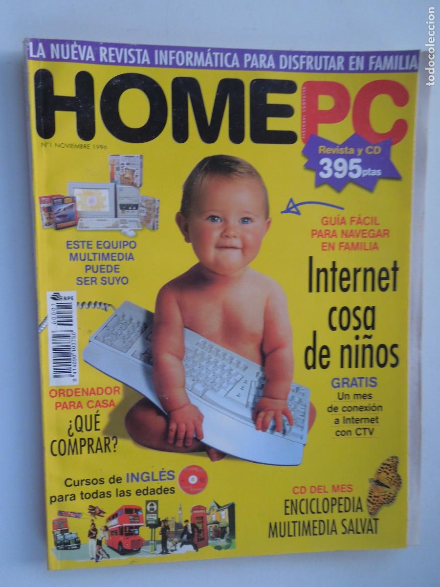 Coleccionismo de revistas y peri&oacute;dicos: HOME PC - N&ordm; 1 - NOVIEMBRE 1996 - INTERNET COSA DE NI&Ntilde;OS