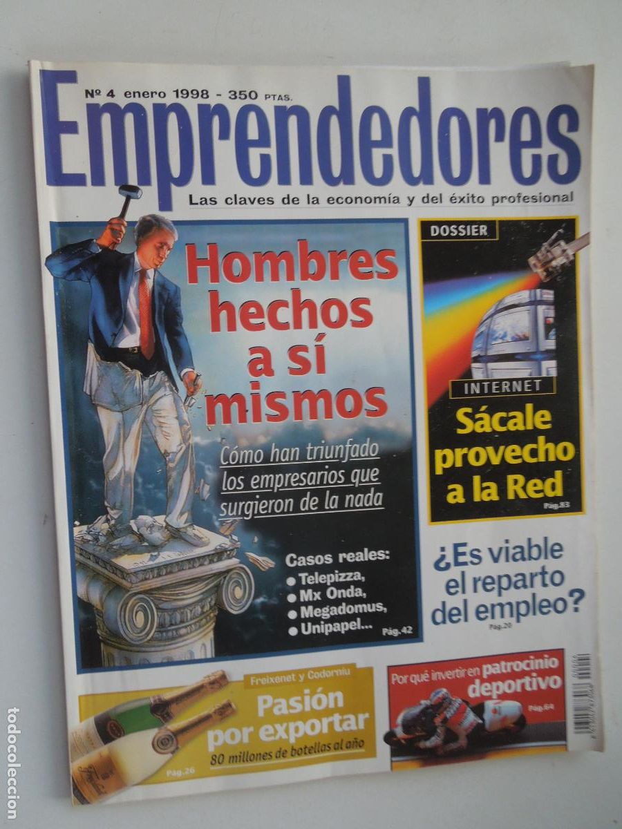 Coleccionismo de revistas y peri&oacute;dicos: EMPRENDEDORES REVISTA N&ordm; 4 ENERO 1998 - HOMBRES HECHOS A SI MISMO