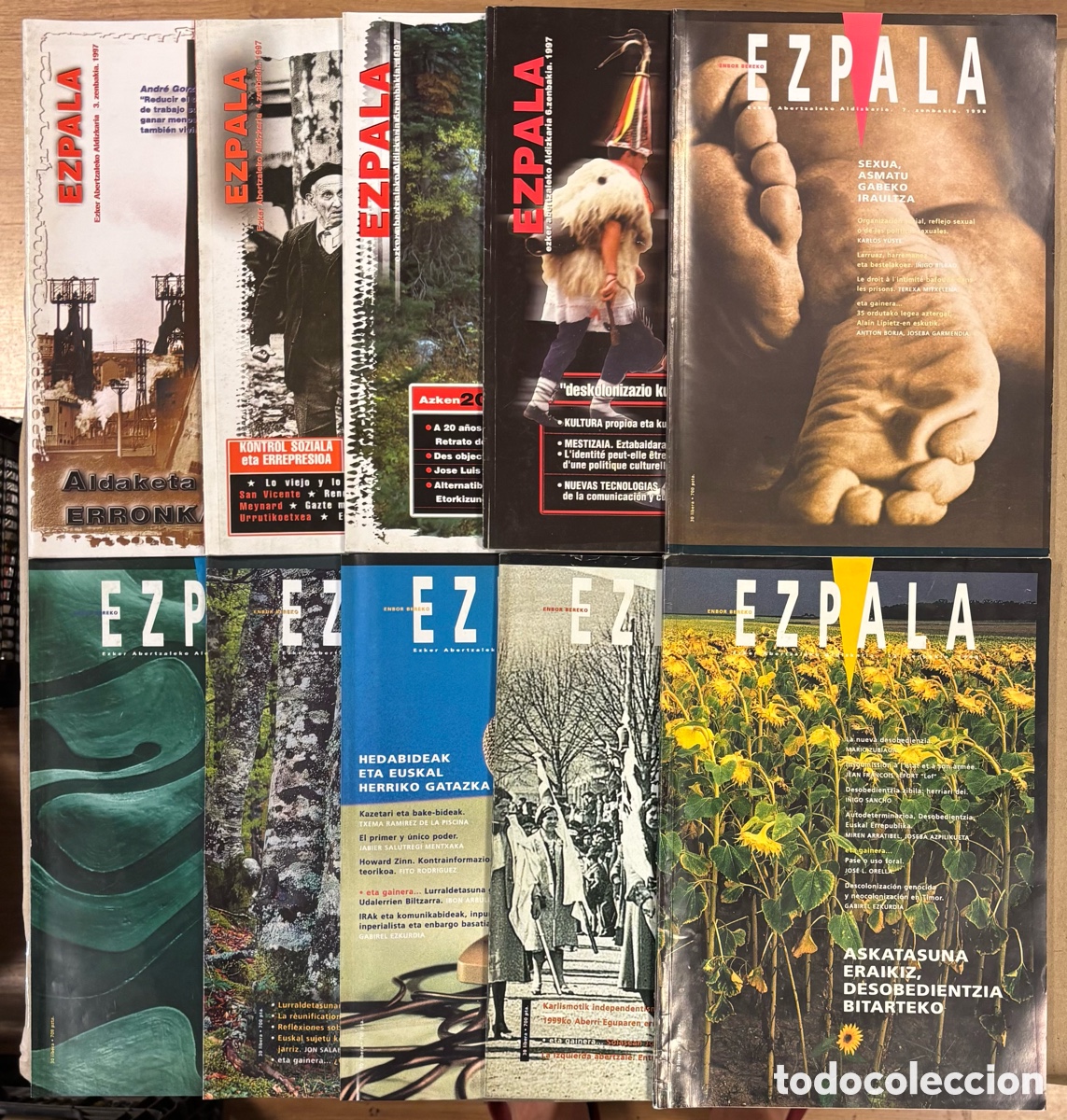 Collection Magazines and Newspapers: EZPALA. LOTE DE 10 REVISTAS DE LA IZQUIERDA ABERTZALE (1997-1999). VER SUMARIOS EN FOTOGRAF&Iacute;AS.