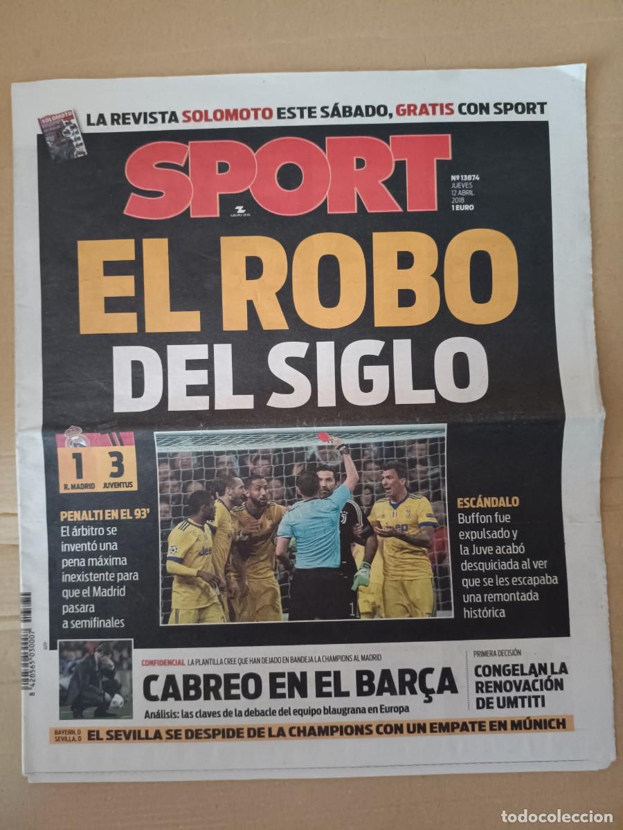 Coleccionismo de revistas y peri&oacute;dicos: Sport, correspondiente al jueves 12 de abril de 2018.