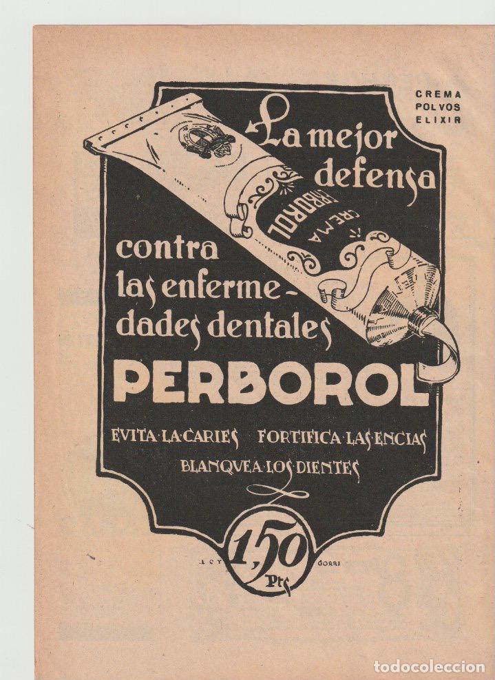 Coleccionismo de revistas y peri&oacute;dicos: Publicidad dent&iacute;frico Perborol / dibujo de Loygorri - 1927