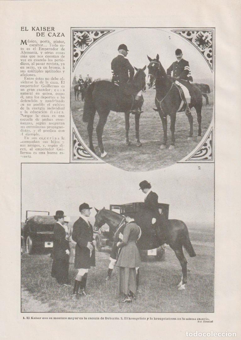 Coleccionismo de revistas y peri&oacute;dicos: * ALEMANIA * El kaiser de caza - 1910