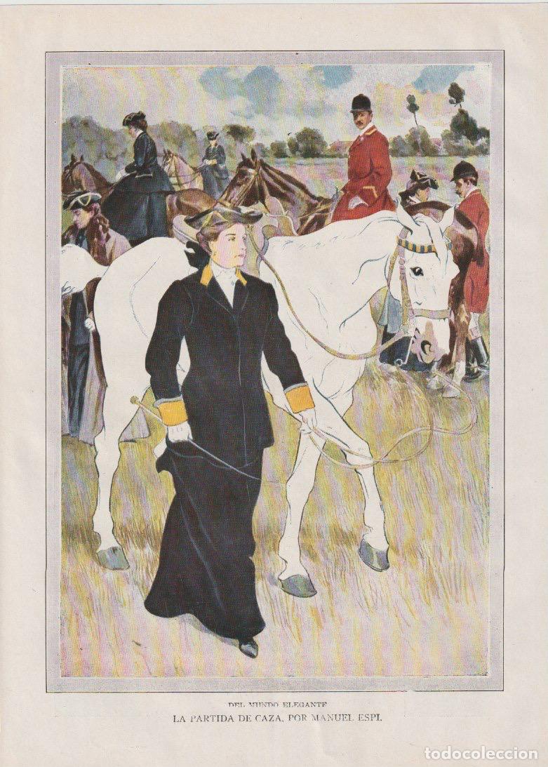 Coleccionismo de revistas y peri&oacute;dicos: La partida de caza / ilustracion de Manuel Esp&iacute; - 1910