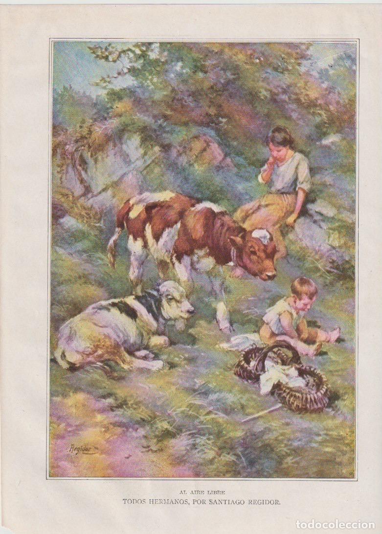 Coleccionismo de revistas y peri&oacute;dicos: Todos hermanos / ilustraci&oacute;n de Santiago Regidor - 1910