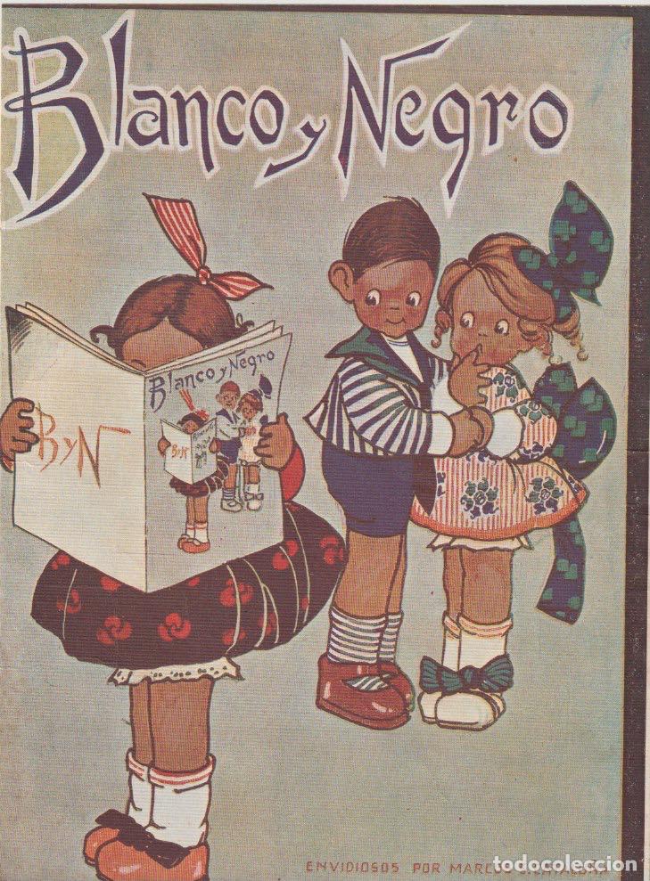 Coleccionismo de revistas y peri&oacute;dicos: Envidiosos / ilustraci&oacute;n de Marcos S. Catalu&ntilde;a para cubierta de Blanco y Negro -1921