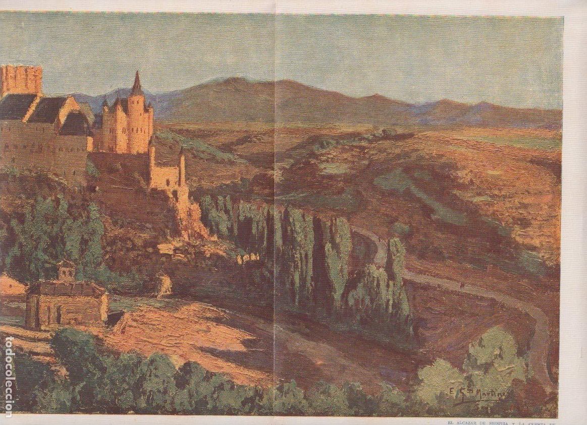 Coleccionismo de revistas y peri&oacute;dicos: El alc&aacute;zar de Segovia y la cuesta de los Hoyos / por E., Garc&iacute;a Mart&iacute;nez -1921