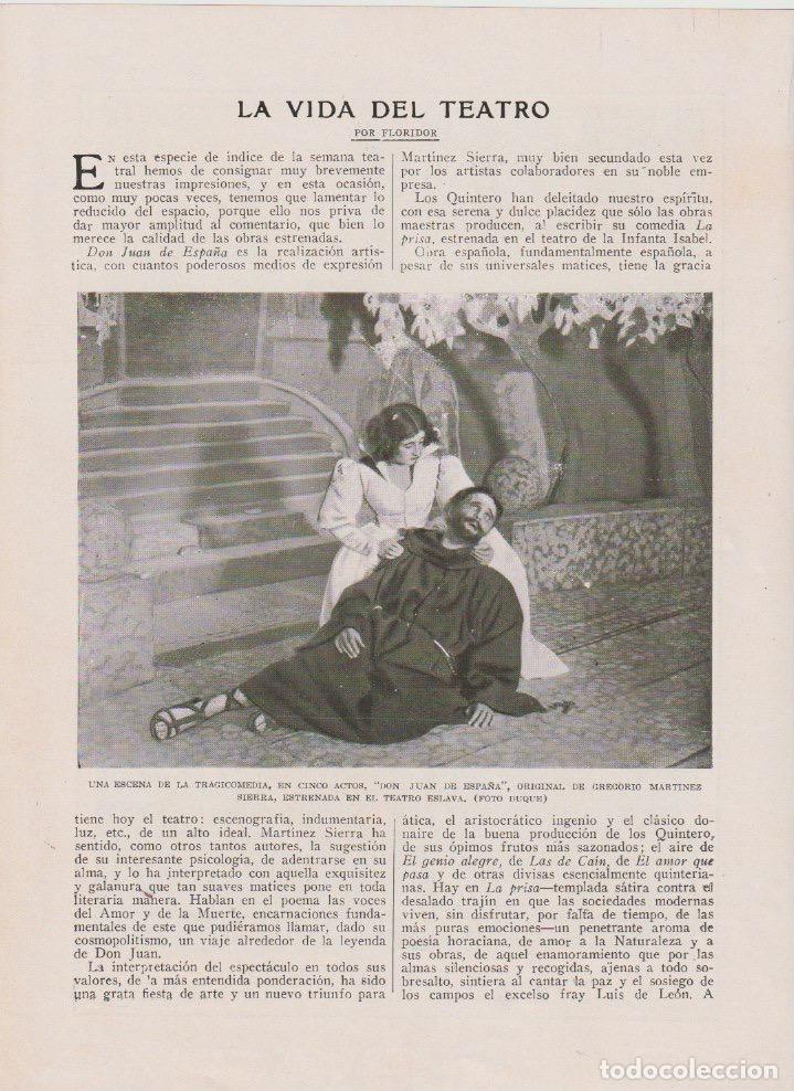 Coleccionismo de revistas y peri&oacute;dicos: * TEATRO * Obra Don Juan de Espa&ntilde;a de Mart&iacute;nez Sierra; comedia Glorias de Espa&ntilde;a... -1921