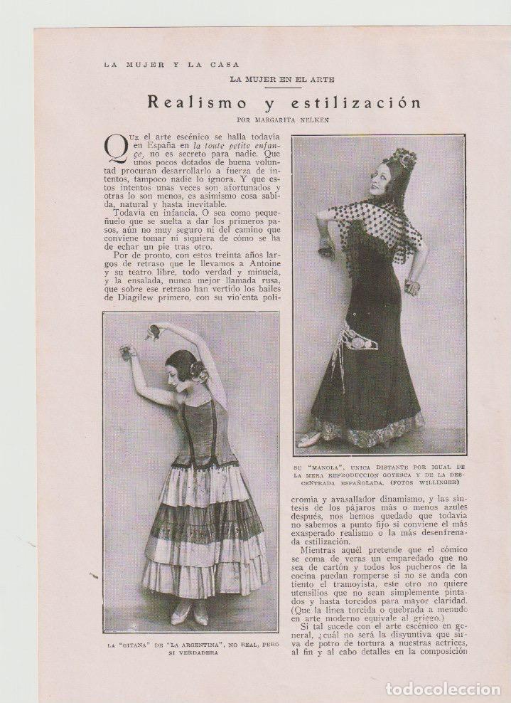 Coleccionismo de revistas y peri&oacute;dicos: * TEATRO * Realismo y estilizaci&oacute;n: La Argentina, Marthe Chenal, Genoveva Vix, Mizzi Wirth - 1927
