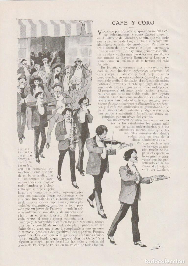 Coleccionismo de revistas y peri&oacute;dicos: Caf&eacute; y coro / Joaqu&iacute;n Belda; dibujos de Medina Vera -1910