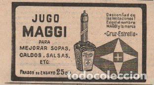 Coleccionismo de revistas y peri&oacute;dicos: Publicidad jugo MAGGI - 1910