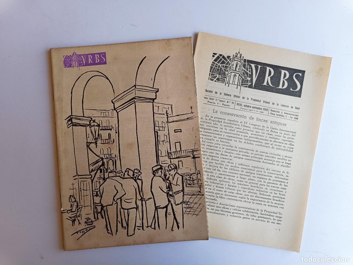 Coleccionismo de revistas y peri&oacute;dicos: REVISTA URBS - REUS - NUMERO 95 - OCTUBRE - NOV. 1958 - DISPONGO DE OTROS NUMEROS DE REVISTAS URBS.