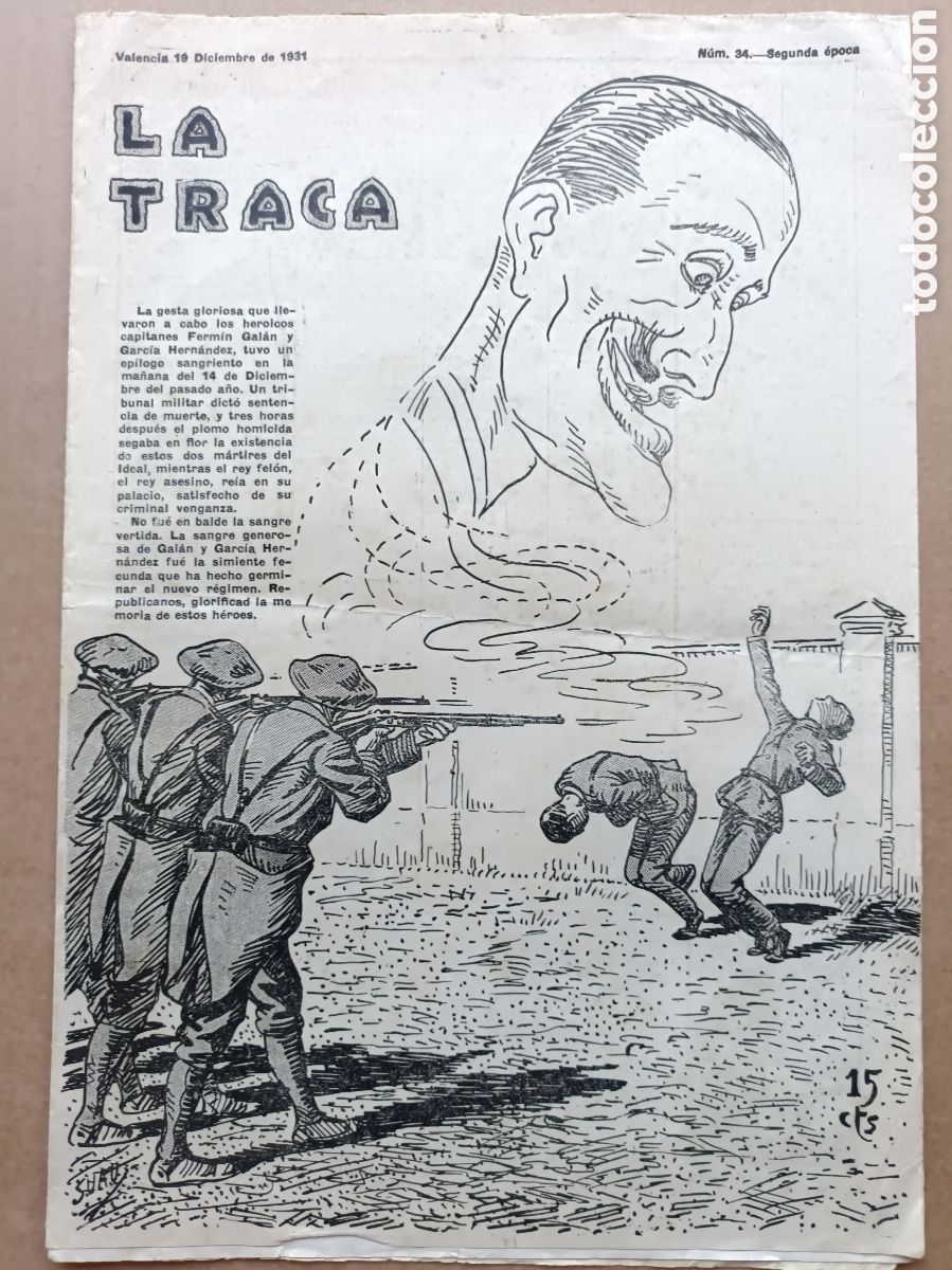 Coleccionismo de revistas y peri&oacute;dicos: Revista La Traca Valencia 19 Diciembre de 1931 n&ordm; 34 Pre Guerra Civil Segunda Rep&uacute;blica Espa&ntilde;ola