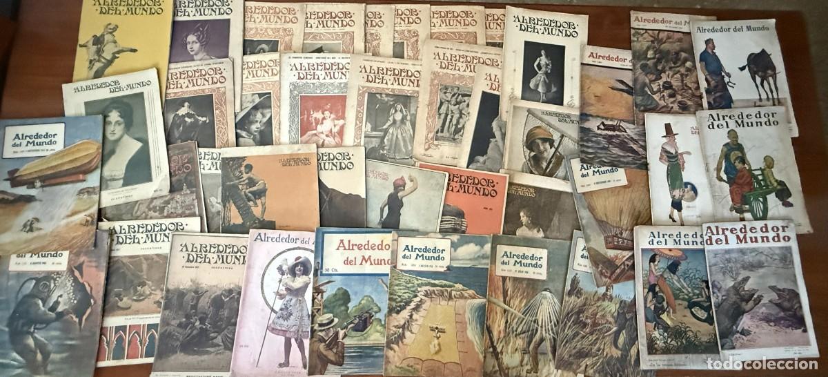 Coleccionismo de revistas y peri&oacute;dicos: 40 ejemplares no correlativos de la revista Viaje Alrededor del Mundo entre los a&ntilde;os 1904 y 1930