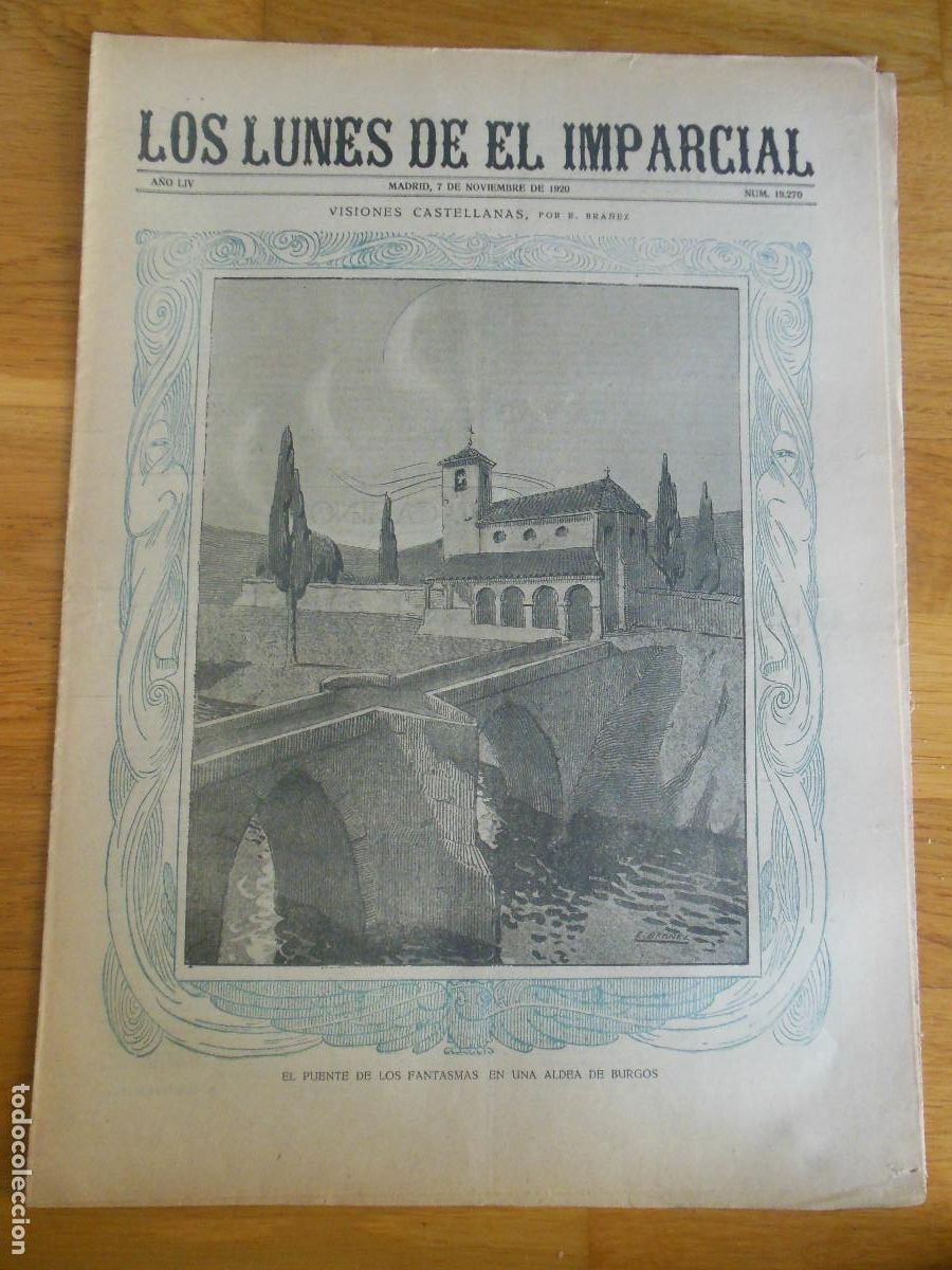Coleccionismo de revistas y peri&oacute;dicos: 1920 PERI&Oacute;DICO LOS LUNES DE EL IMPARCIAL MADRID - BURGOS ALDEA CANSINOS ASSENS