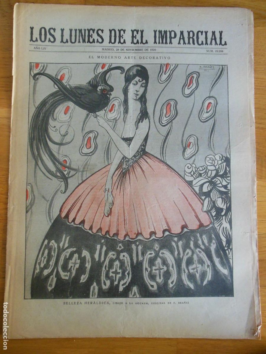 Coleccionismo de revistas y peri&oacute;dicos: 1920 PERI&Oacute;DICO LOS LUNES DE EL IMPARCIAL MADRID - E. BRA&Ntilde;EZ HERNANDEZ CATA CUBA CINE DE PIEDRA