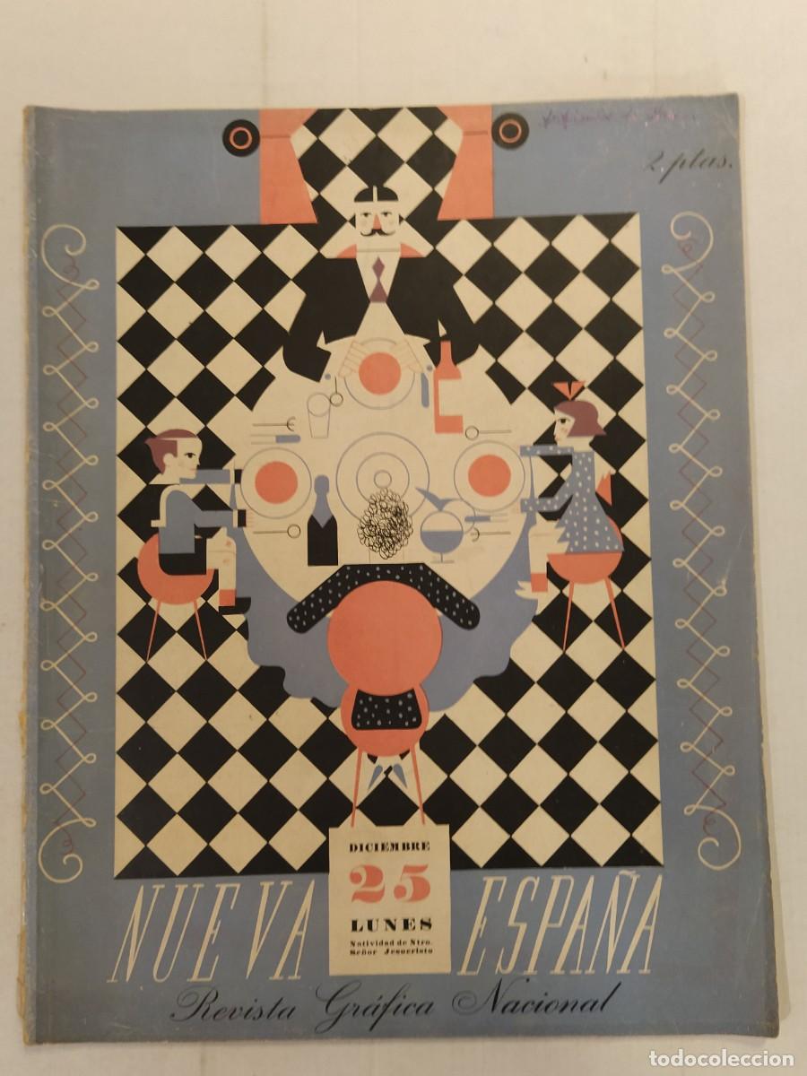 Coleccionismo de revistas y peri&oacute;dicos: NUEVA ESPA&Ntilde;A-A&Ntilde;O 1939-FRANCO-AERONAUTICA-SOLDADOS MARINA ALEMANA BARCELONA-SERRANO SU&Ntilde;ER ETC