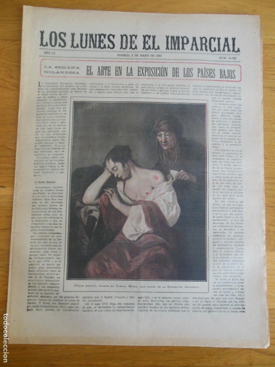 Collezionismo di Riviste e Giornali: 1921 PERI&Oacute;DICO LOS LUNES DE EL IMPARCIAL MADRID - HOLANDA MALIBRAN REPIDE BARTOLOZZI