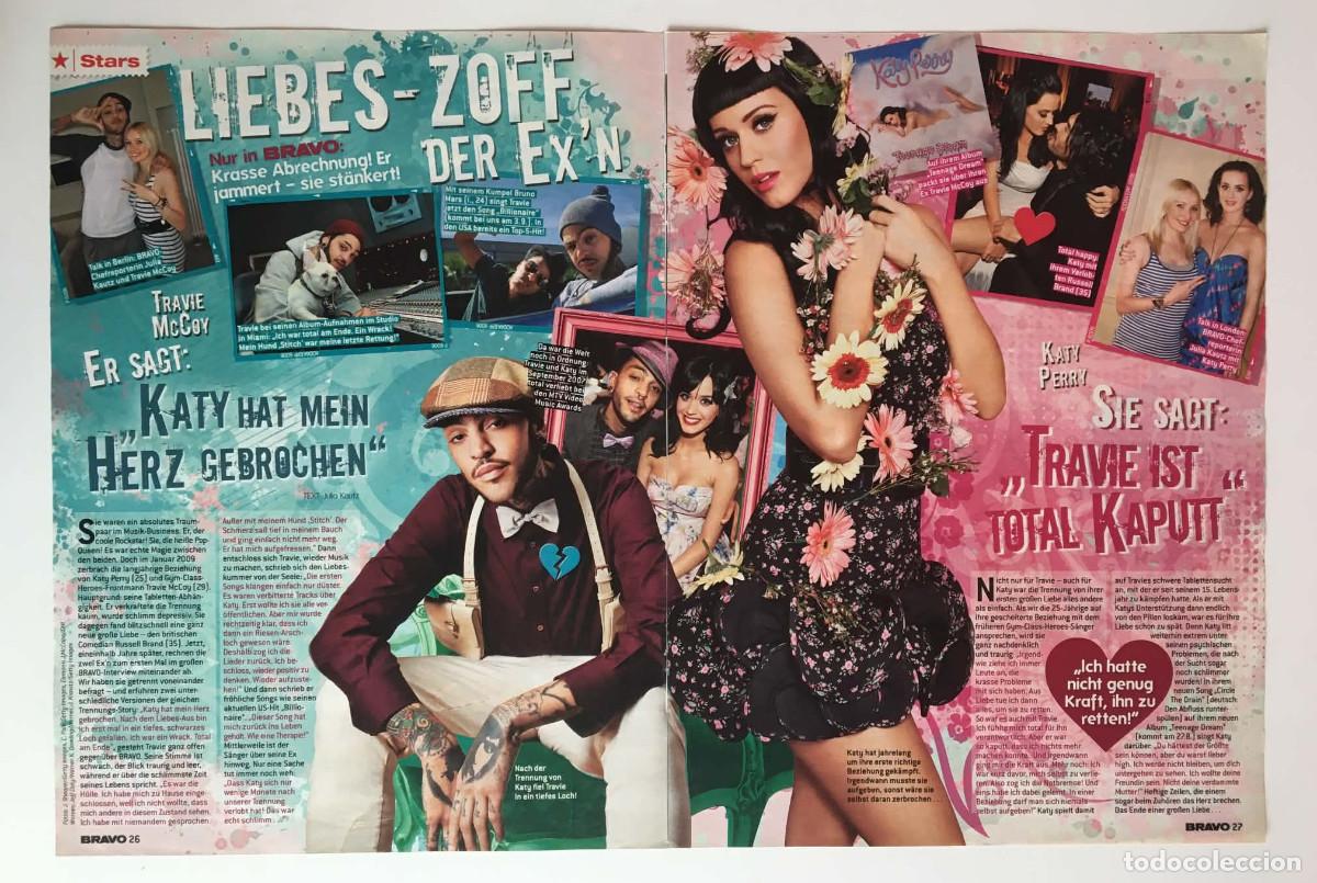 Coleccionismo de revistas y peri&oacute;dicos: Katy Perry Teenage Dream Era & Travie McCoy Double-Page Article Clipping A3 - Bravo Magazine Germany