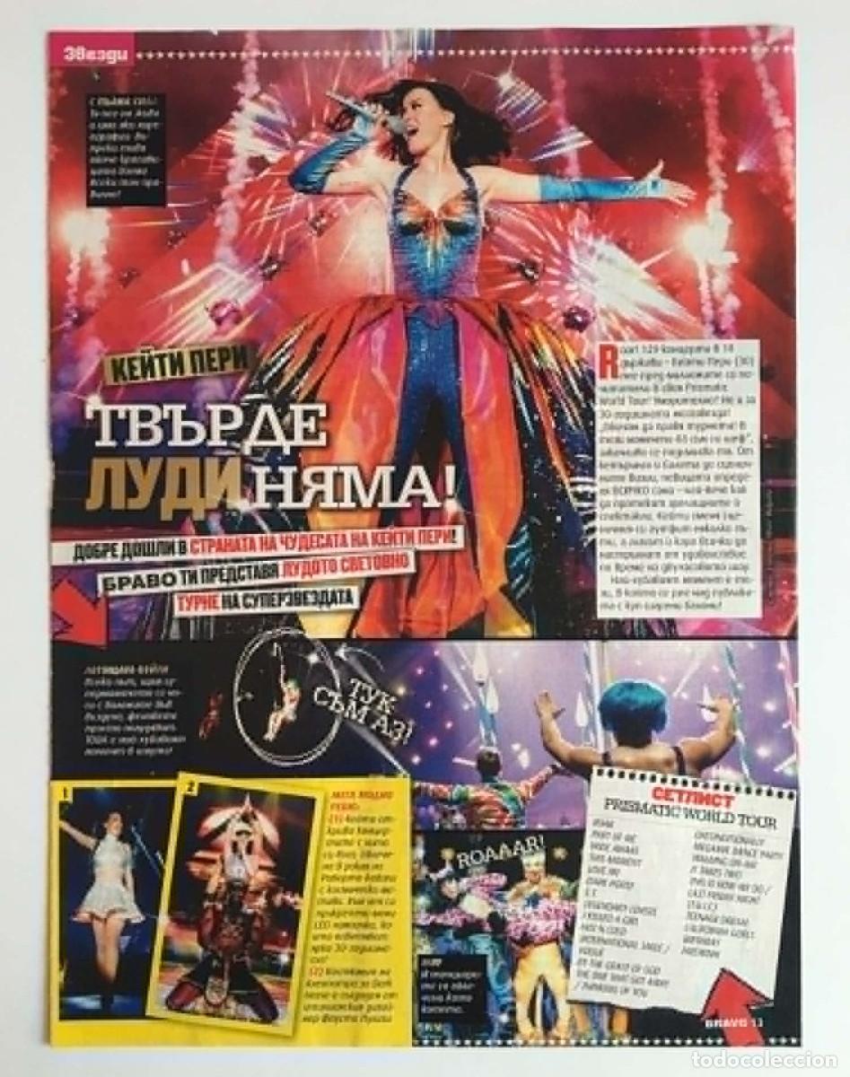Coleccionismo de revistas y peri&oacute;dicos: Katy Perry Prismatic World Tour Article Clipping A4 Setlist - Bravo Magazine Bulgaria Music