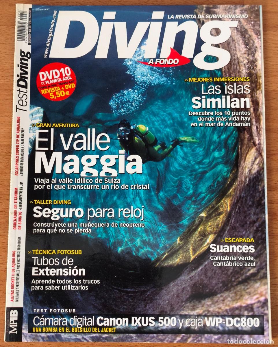 Coleccionismo de revistas y peri&oacute;dicos: Revista Diving A Fondo - El valle Maggia - N&ordm;58 - Enero 2005