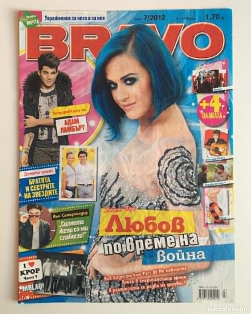 Coleccionismo de revistas y peri&oacute;dicos: Katy Perry Blue Hair Era Original Cover Page A4 - Bravo Magazine Bulgaria 2012 Music