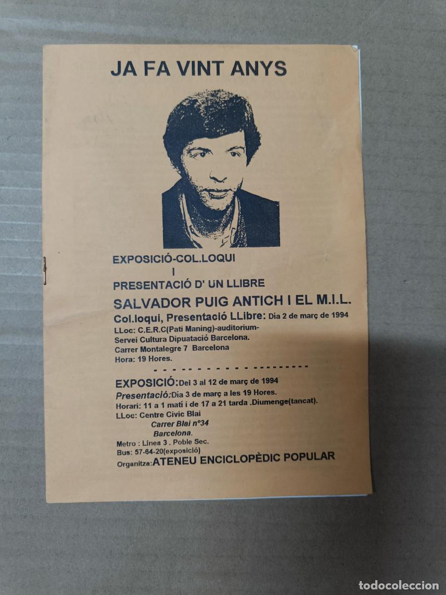 Sammeln von Zeitschriften und Zeitungen: ANTIGUO PANFLETO POLITICO, SALVADOR PUIG ANTICH Y EL MIL, 20 A&Ntilde;OS, 1994, BARCELONA -P22
