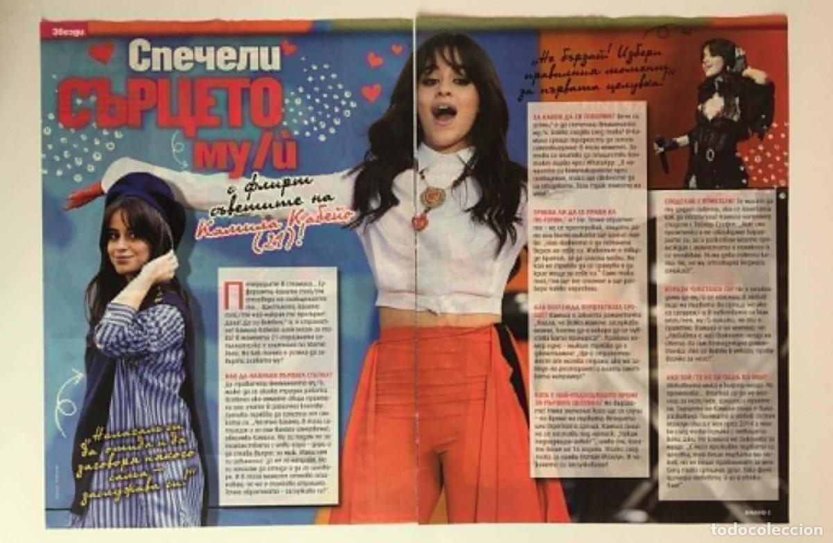Coleccionismo de revistas y peri&oacute;dicos: Camila Cabello Original 2-Page Article Clipping Spread A3 - Bravo Magazine Bulgaria Music