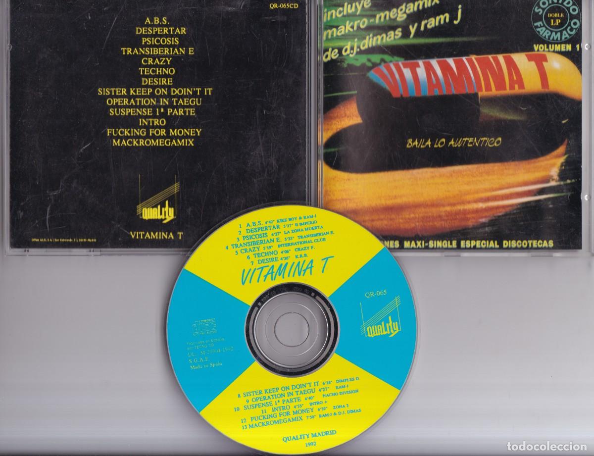 Coleccionismo de revistas y peri&oacute;dicos: VITAMINA T - CD - VOLUMEN 1 - TECNO CD 1992 / 13 TRACKS