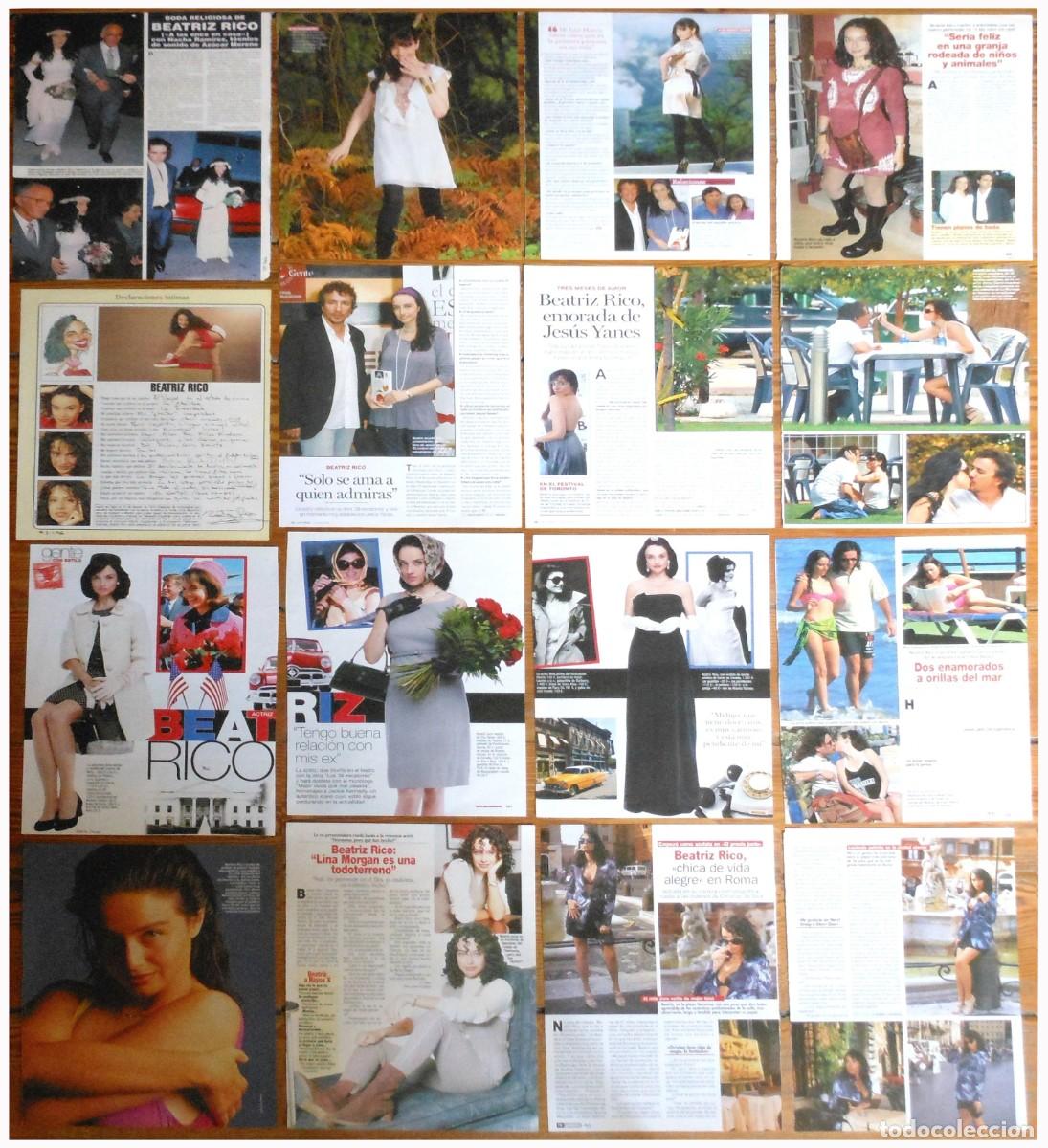 Coleccionismo de revistas y peri&oacute;dicos: BEATRIZ RICO lote de prensa 1990s/2010s fotos clippings TV presentadora actriz recortes