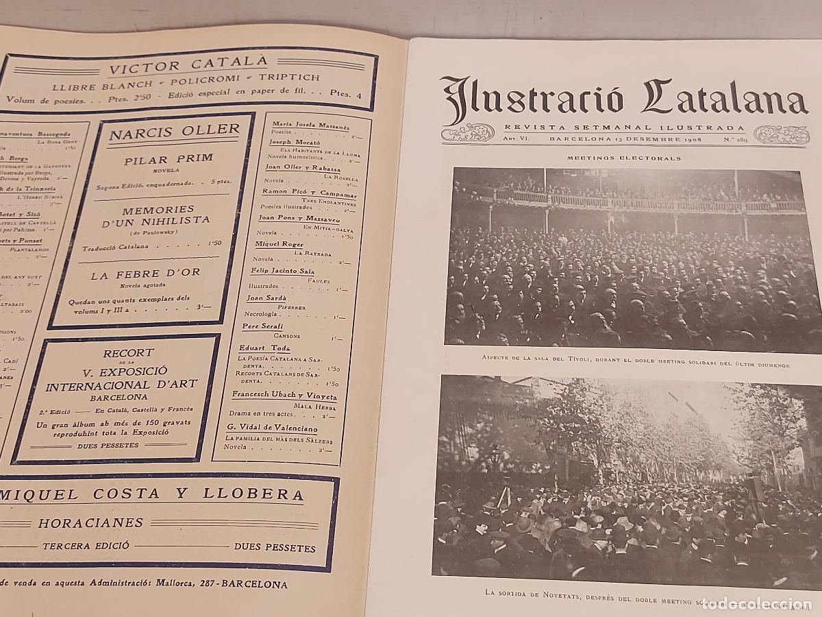 Coleccionismo de revistas y peri&oacute;dicos: 1908!! | ILUSTRACI&Oacute; CATALANA N.&ordm; 289 | EUSEBI ARNAU | EXPOSICI&Oacute; D&rsquo;ART A GIRONA | CANFRANCH