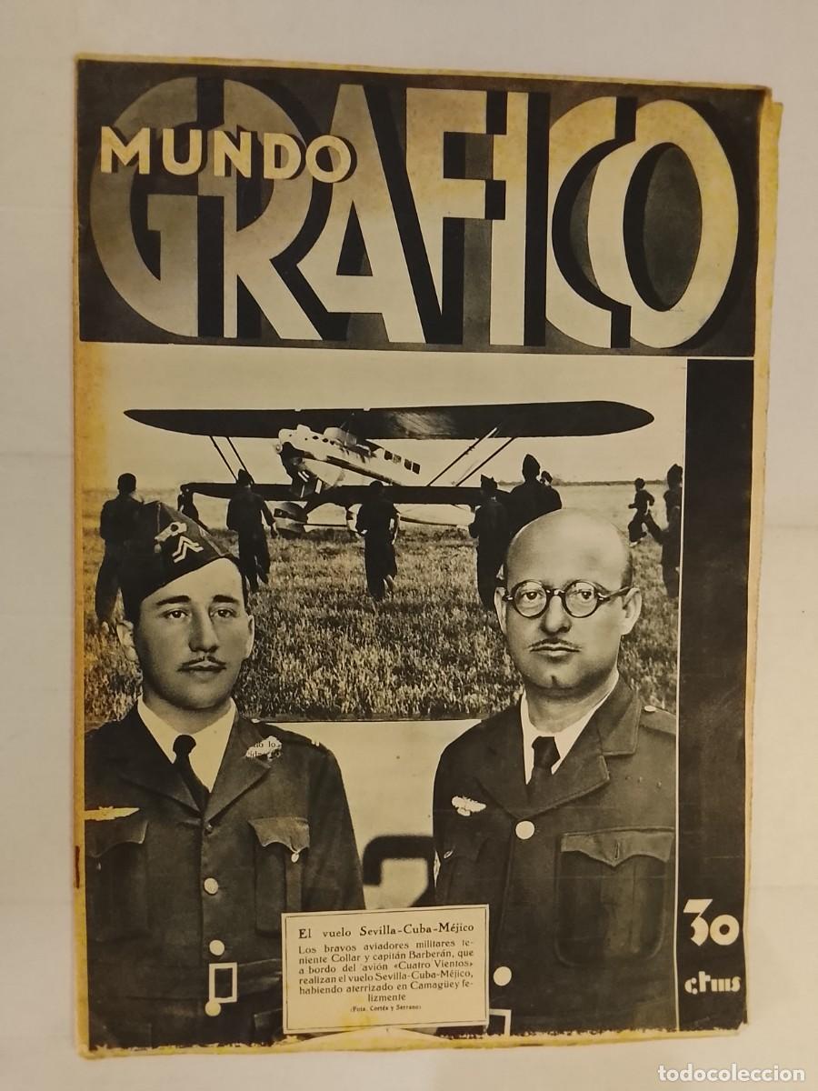 Coleccionismo de revistas y peri&oacute;dicos: MUNDO GRAFICO-A&Ntilde;O 1933-FUGA CARCEL VALENCIA-VUELO SEVILLA CUBA MEX-FERROCARRIL MURCIA-VIRGEN ROCIO