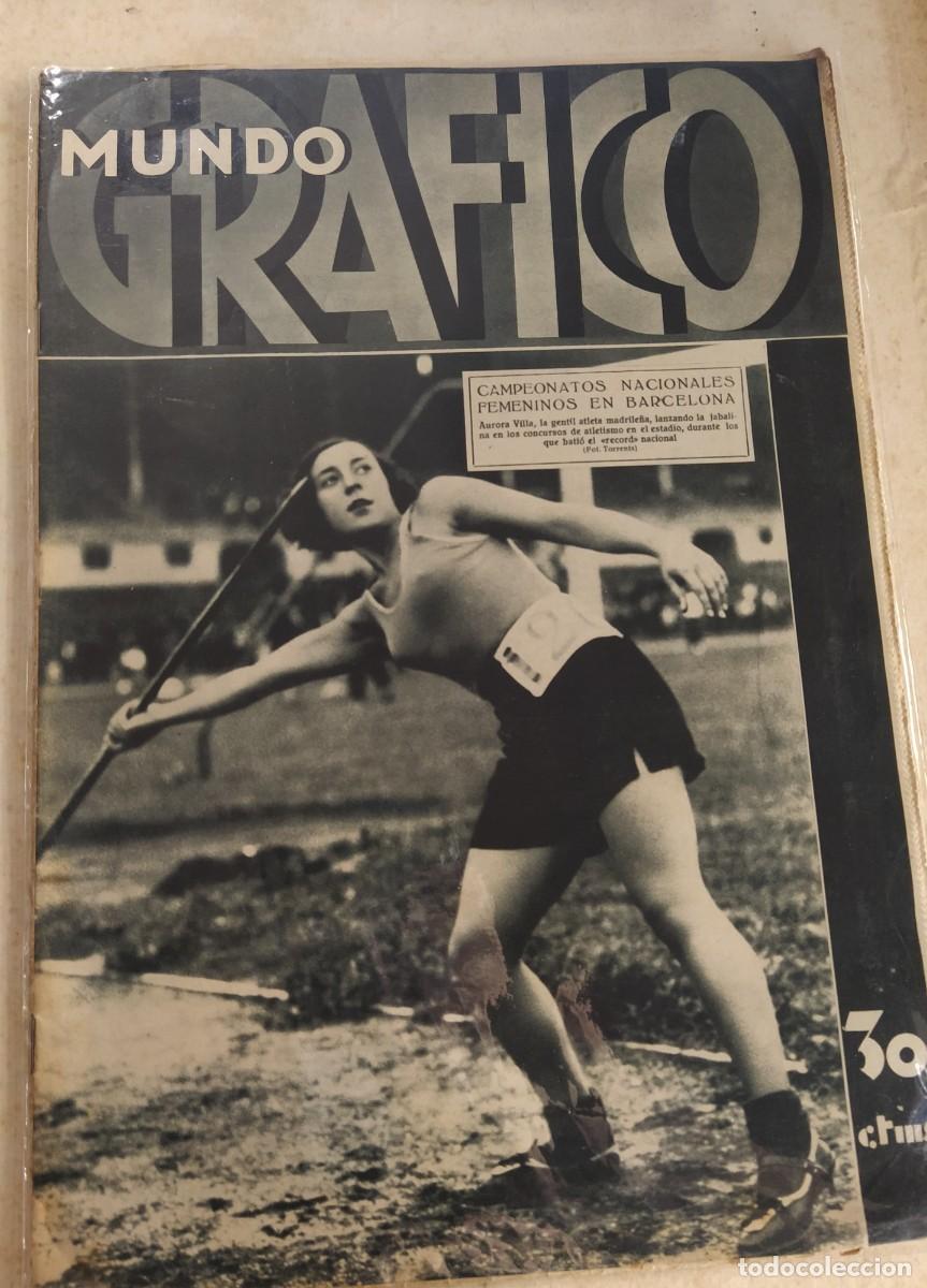 Coleccionismo de revistas y peri&oacute;dicos: MUNDO GRAFICO-A&Ntilde;O 1932-FIESTA SOLDADO BARCELONA-GOBIERNO CATALUNYA-MUERTE LASALLE Y CARMEN DE BURGOS