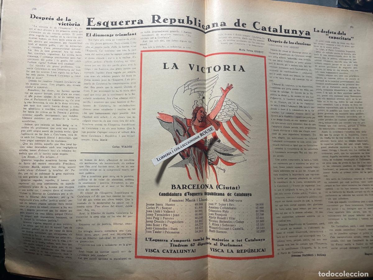 Coleccionismo de revistas y peri&oacute;dicos: ANTIGUA PUBLICACI&Oacute;N - LA CAMPANA DE GRACIA . ANY LXIII - BATALLADA3305 26 NOV. 1932 LA VICTORIA DE L